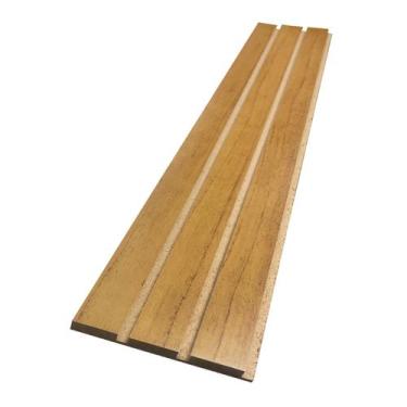 Imagem de Kit 10 Ripado MDF Placas Decorativas 45x10cm Com Dupla Face LH Móveis,