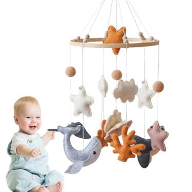Imagem de Móbile para Berço | Sino De Cama,Animais Marinhos De Feltro Brinquedos Penduráveis De Desenho Animado Sino De Decoração Para Quarto De Bebé Meninos E Meninas No Berçário E Dormitório