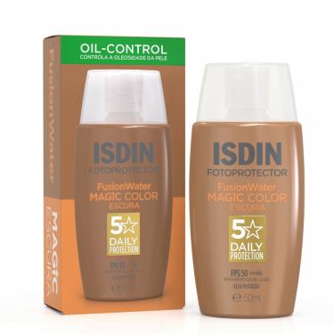 Imagem de Protetor Solar Facial Isdin Fusion Water Magic Color FPS50 Cor Escura 50ml