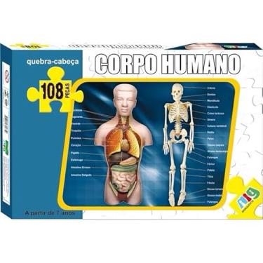 Imagem de Quebra Cabeca Corpo Humano 108 Pecas Educativo Nig Brinquedos - educativo