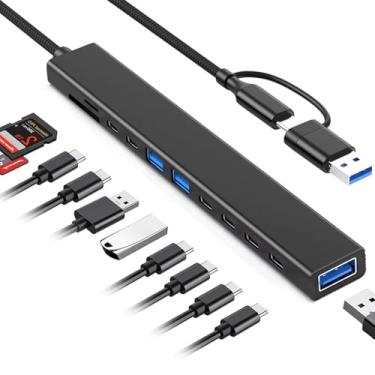 Imagem de Hub USB C 3.0 11 em 1 com leitor de cartão SD, extensor USB VIENON com leitor de cartão SD/micro SD de memória, para laptop, PC, MacBook, iPad Pro, iMac - alumínio