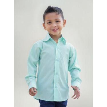 Imagem de Camisa Social Infantil E Juvenil Manga Longa Lisa - Maximus, Verde, Cl