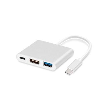 Imagem de Cabo adaptador tipo-c para hdmi e usb 3.0