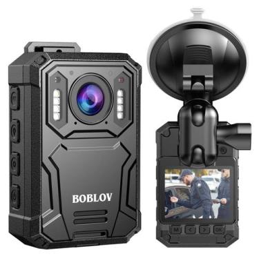 Imagem de Câmera corporal BOBLOV KJ23pro 2K 64GB com visão noturna 4000mAh