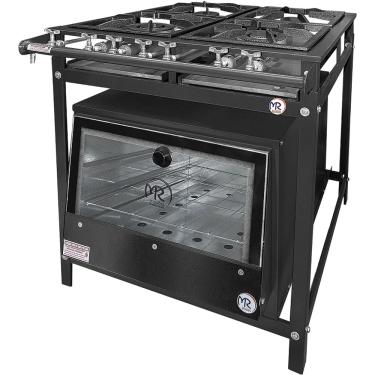 Imagem de Fogão Industrial 4 Bocas Com Forno Alta Pressão 30x30 Mr Fogões