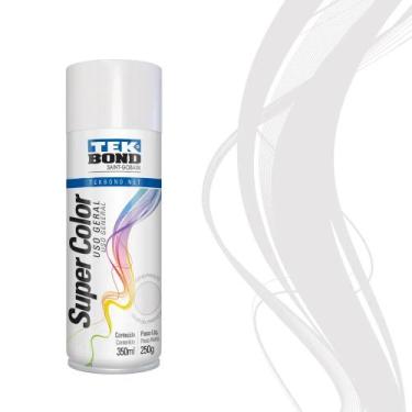 Imagem de Tinta spray para uso geral 350 ml - Super color Tekbdond (Branco Fosco
