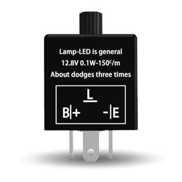 Imagem de QKYS Relé de pisca-pisca eletrônico de LED CF-13 para relé de seta de LED, EP34 lâmpadas de 3 pinos 12V Plug-and-Play, Relés de pisca-pisca fixam aviso de perigo Hyper Blink Flash, serve para carro