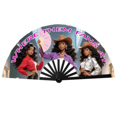 Imagem de Ventilador de mão zyinoant grande de 33 cm para decoração de dança de 