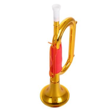 Imagem de Milisten Charge Props Trumpet Bugle Horn Trumpet Trumpet Trumpet Musical Trumpet Prop Trumpet Trumpet for Trumpet Plastic Golden