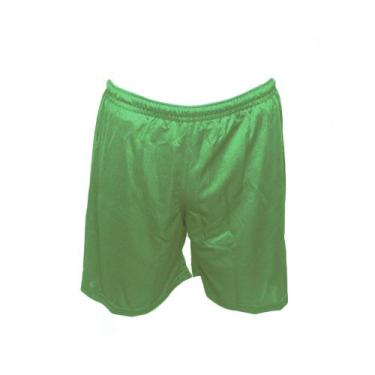 Imagem de Calção de Futebol Liso c/ Forro Em Poliéster TRB, GG, Verde