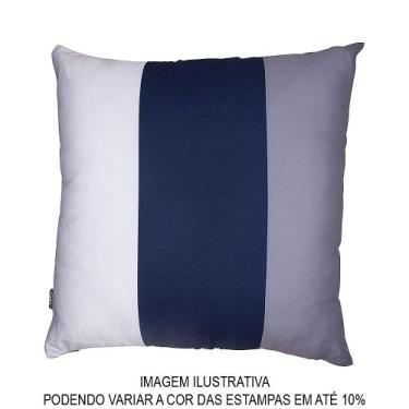 Imagem de Almofada Decorativa- Capa Pantone-Grafite , Azul e Branco-45 x 45 cm -