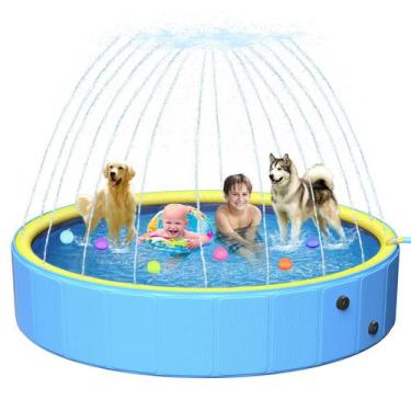 Imagem de Piscina para cães Yivsen, resistente, plástico rígido, antiderrapante,