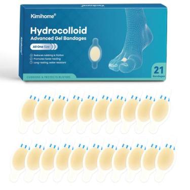 Imagem de Bandagens em gel Blister Kimihome 21 PCS de hidrocolóide para pés