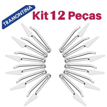 Imagem de Kit 12 Pegadores para Pizza Tramontina Utility em Aço Inox 63800862