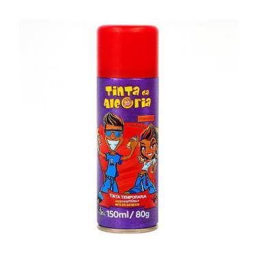 Imagem de Tinta Da Alegria Spray Infantil Cabelo Maluco Vermelho 150ml