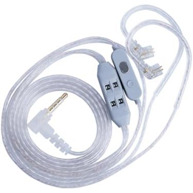 Imagem de KZ T8 Fones de ouvido banhados a prata com ajuste de 8 níveis para melhor experiência de áudio e jogos, compatível com KZ e CCA 0,78 mm C-Pin intra-auriculares IEMs (com microfone)