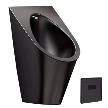 Imagem de Mictório De Aço Inoxidável 304 Montado Na Parede Mictório De Banheiro Masculino Mictório De Barra De Design De Indução Inteligente Mictórios De Mictório Comercial Para B, Black