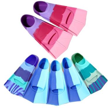 Imagem de Azuunye Nadadeira de natação, nadadeiras para crianças, nadadeiras de silicone para treinamento de natação para meninas meninos adultos para piscina colo natação com bolsa de malha XXXS