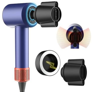 Imagem de Bocal de fixação de secador de cabelo para Dyson, bocal giratório de 40° de secagem rápida para secador de cabelo supersônico Dyson, bocal de ar quente inteligente para HD16, com suporte de fixação