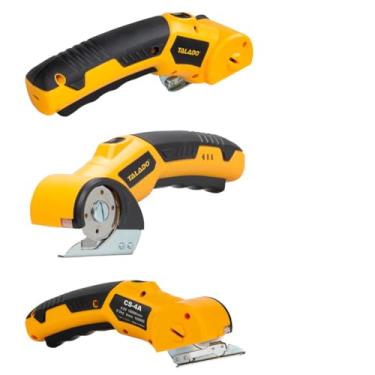 Imagem de Tesoura Elétrica Cortador de Tecido Rotativo Profissional – Bateria Recarregável USB, Lâmina Circular Afiada 10 Faces, Costura Patchwork Artesanato Corte Preciso Rápido e Seguro