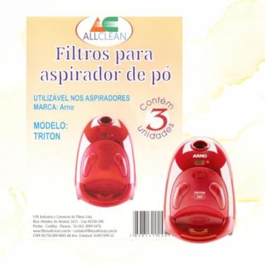 Imagem de SACO FILTRO DESCARTÁVEL PARA ASPIRADOR DE PÓ ARNO TRITON Contém 3 unidades