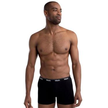 Imagem de Kit Com 2 Cuecas Modelo Boxer Lisa Em Algodão Mash, P, Preto, Grafite