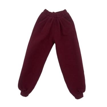 Imagem de MERIGLARE 1/6 Roupas de figura feminina, mini calças de moletom, vestimenta casual básica feita à mão, moda para bonecas femininas de 12'', acessórios de roupas