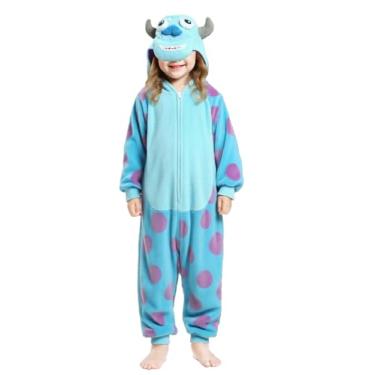 Imagem de LABULA Pijama infantil unissex para cosplay de Halloween, roupa de casa/roupa de dormir, 0067azul, 10 Anos