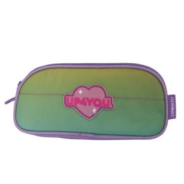 Imagem de Estojo Duplo Up4you Degradê Escolar Menina Luxcel