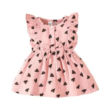 Imagem de Conjunto De Roupas De Verão Para Bebê Menina Recém-Nascida Vestido Sem
