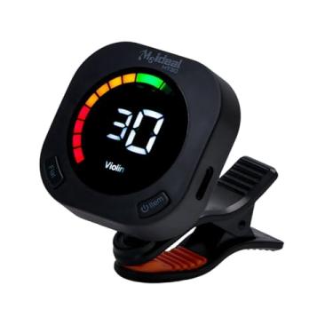 Imagem de menolana Afinador de guitarra com clipe para presente para músicos, útil, versátil, recarregável via USB, afinação rápida e precisa para viola, ukulele, Preto