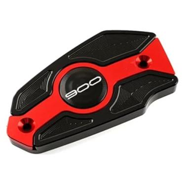 Imagem de BYYINGSUS Compatível com Z900 Z 900 Z900 2017-2024+ 2023 2022 Acessórios de motocicleta CNC Tampa do reservatório de fluido de freio dianteiro traseiro (F Red)