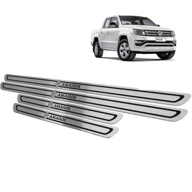 Imagem de Soleira Em Aço Inox Amarok 2011 a 2019 Preto Baixo Relevo