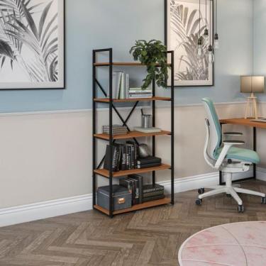 Imagem de Estante para Livros Alta 5 Prateleiras 150cm X 72cm Industrial - Kappe