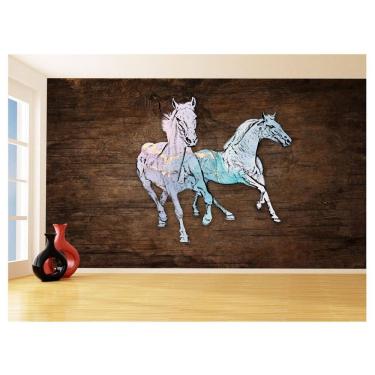 Imagem de Papel De Parede Animais Pop Art Cavalos Cores 3,5M Pxa377
