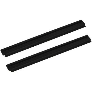 Imagem de Kit 02 Protetores Veda Porta Poliéster Preto 80 cm - Lyam Decor