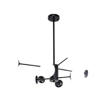 Imagem de Lustre Sala de Jantar Lustres LED Luzes Pendentes Ajustáveis Luminárias de Teto de Madeira para Jantar (Cor: 6018-3 Preto, Tamanho: ABATÍBRIO BRANCO) (Cor: 6018-8 Preto,