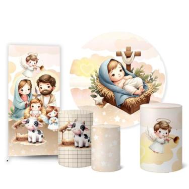 Imagem de Trio Capas Cilindro + Painel Sublimado + Painel Lateral Natal (K2HAL0101)