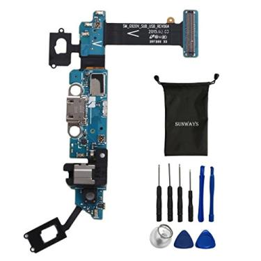 Imagem de Porta de carregamento Sunways Flex Dock conector micro USB porta de carregamento para peças Verizon Samsung Galaxy S6 G920V com ferramentas de abertura de dispositivo