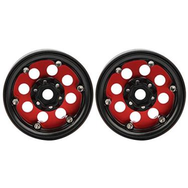 Imagem de Domary Cubo de Roda de Carro de Liga de Alumínio RC, 8 Orifícios, Forte e Durável, para Hsp/redcat//tamiya/hpi/carros Axiais (Vermelho preto)