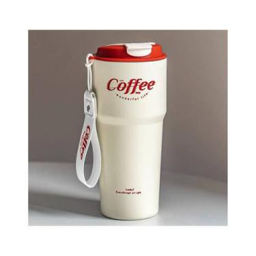 Imagem de Caneca de café de vidro térmica Thermos 620ml em aço inoxidável - Ligh