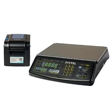 Imagem de Combo Balança Systel Clipse 15kg Preta + Impressora Térmica Quo Novo