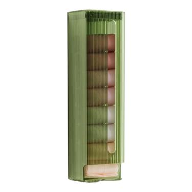 Imagem de YOUTHINK Caixa de Armazenamento de Roupas íntimas Montada na Parede, Design Extraível, Organizador de Meias de Calcinha, Auto-pendurada, Caixa de Roupas íntimas Com Tampa, Sem Necessidade (Verde