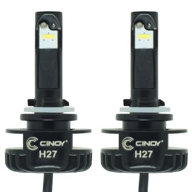 Imagem de Kit Par Lâmpada Super Ultra Led Plus Automotiva H27 12000 Lumens 6500K Cinoy YN-LSLH27P