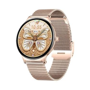 Imagem de Relógio Inteligente Ultra Fino Feminino 1.43 Tela HD Touch Completa Es