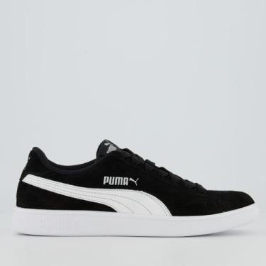 Imagem de Tênis Puma Smash V2 Preto e Branco, Preto, Branco, 39