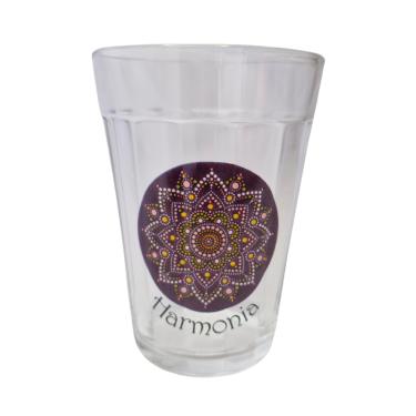 Imagem de Copo Vidro Americano Mandala Harmonia Presente Decoração