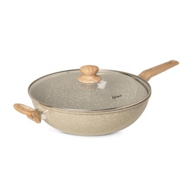Imagem de Panela Wok 5,5L 31,5CM Marble Cinza Dust Oster