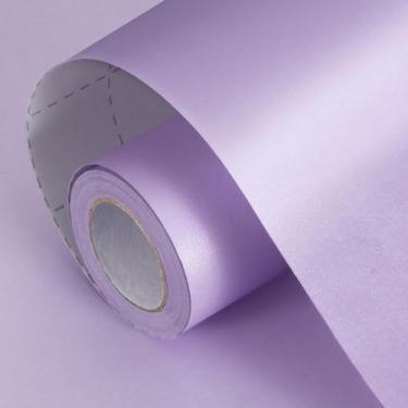 Imagem de Papel de embrulho lavanda de Halloween, papel de 43 cm x 10 m cor sólida perolado, papel de embrulho roxo para presente para casamento, aniversário, Natal, chá de bebê, convites DIY, artes e