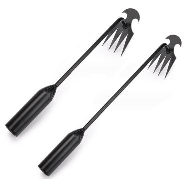 Imagem de Ancinho manual portátil para capina de jardim, ferramenta de capina de jardinagem, puxador de raízes, capinador, 2 peças de 30 cm